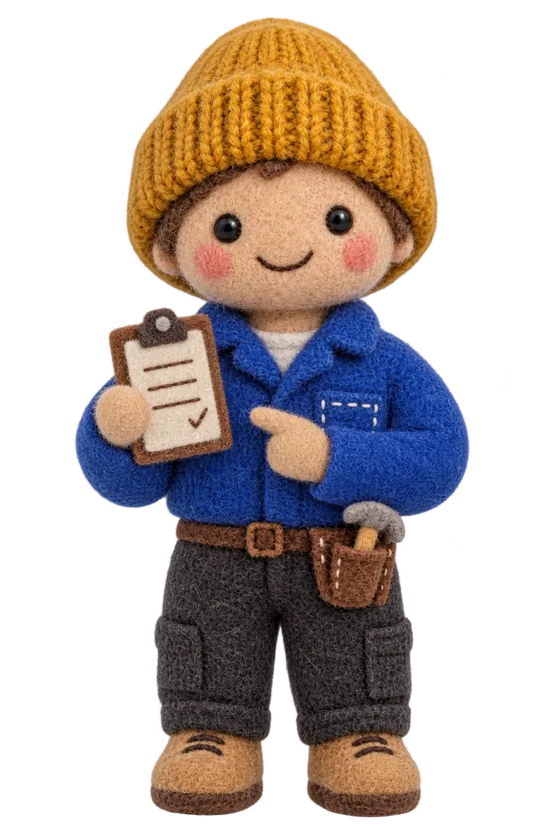 Patch holding a felt clipboard with an invoice